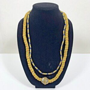 Vintage/Antique African glass trade beads, 2 strands - Unisex